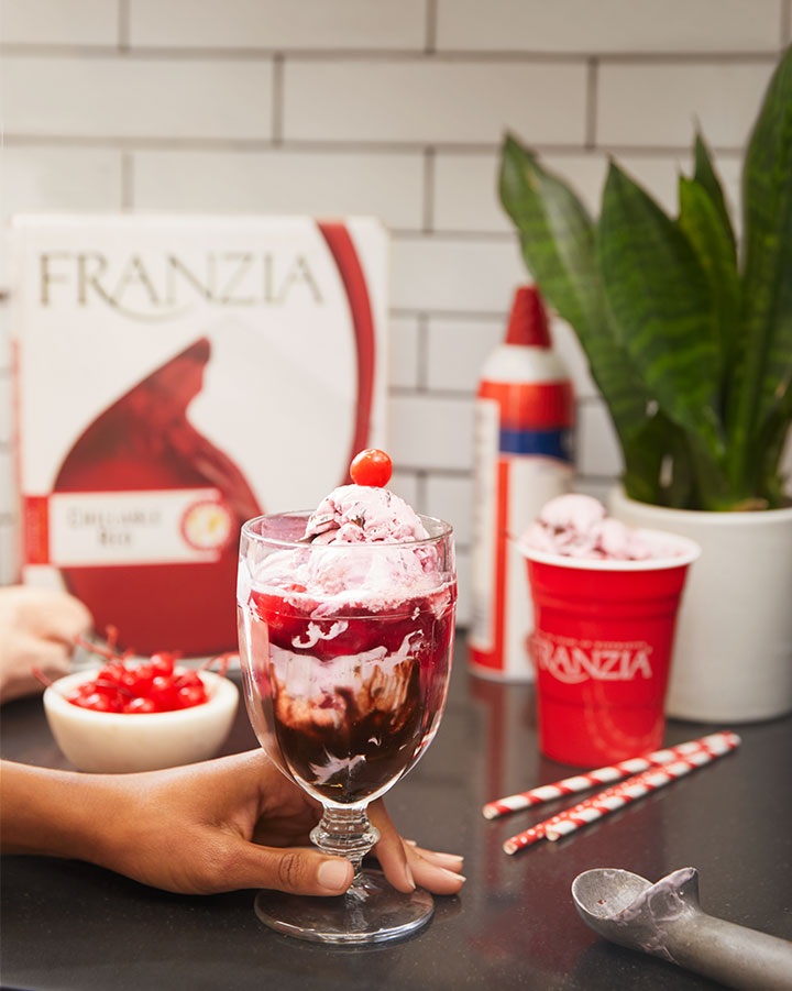 Red Wine Float Franzia Wines