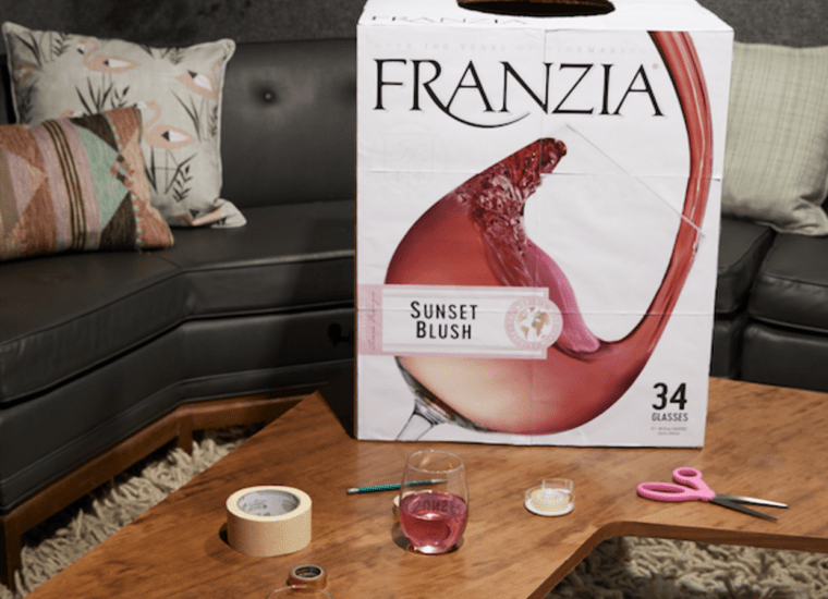 HowTo Make Your Own Franzia Boxed Wine Costume Franzia Wines